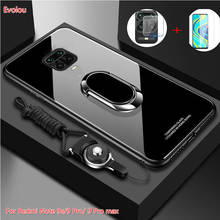 Tempered Glass Ring Magnet Holder Case for xiaomi Redmi Note 9S Soft Frame Stand Back Cover for Note 9 Pro MAX Screen Protector 2024 - buy cheap