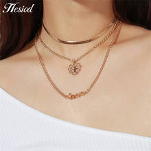 New Multilayer Love Letter Pendant Necklace Hesiod Fashion Gold Or Silver Plated Color Party Charm Jewelry Accessories For Women 2024 - buy cheap