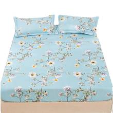 Polyester Fitted Sheet Cover All-inclusive Bed Sheet Printed Mattress Cover With Elastic Band Four Season Bed Cover Double Size 2024 - buy cheap