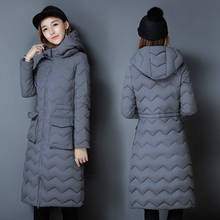 Parka feminina casaco de inverno feminino coreano longo jaqueta wadded mulher roupas plus size jaquetas casaco chaqueta mujer kj423 2024 - compre barato