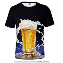 Мужская/женская футболка с коротким рукавом, с принтом в стиле хип-хоп, с Мужская 3d футболка банок пива, Азиатский Размер 5xl, 2019 2024 - купить недорого