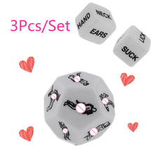 New 3pcs/set Funny Sex Dice 12 Positions Sexy Romance Love Humour Gambling Erotic Craps Pipe Adult Games Sex Toys for Couples 2024 - buy cheap