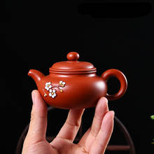 Yixing Purple Sand Plum Teapot Single Pot Household Handmade Xishi Pot Large Ceramic Filter Small Teapot Bubble Teapot Tea Set 2024 - buy cheap