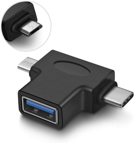 2 в 1 OTG конвертер USB 3,0 к Micro USB и Type C адаптер USB3.0 мама к Micro USB папа и USB C разъем 2022 - купить недорого