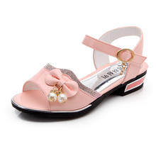 Summer New Girl Sandals Kids Child Fashion Patent Leather Princess Sandals Party Shoe for Girls Big Size 27-37 STQ012 2024 - buy cheap