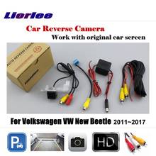 Câmera de ré para automóvel vw beetle, display 2011 ~ 2017, câmera com visão traseira, estacionamento 2024 - compre barato