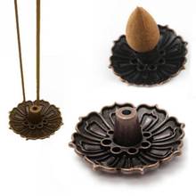 Lotus Bronze 9 Holes Censer Plate For Cone Burners Holder Incense Holder Copper Nine-hole incense holder Seat Copper Cone Statue 2024 - buy cheap