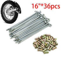 Kit de raios de aço traseiro para motocicleta, 36 peças, 16 polegadas, conjunto para yamaha rt100, 90-2000, dt100, 77-83, mx100, 79-83/ttr125l 2024 - compre barato