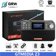 Grwibeou z3 receptor de rádio portátil digital dab estéreo/rds multi banda alto-falante rádio despertador tft preto e branco display lcd 2024 - compre barato