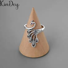 Anéis de pavão boêmio com design original, joia feminina boho com dedos abertos 2024 - compre barato