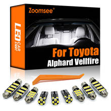 Zoomsee-bombilla LED Interior para coche, piezas de luz de lectura de mapa de cúpula Interior para Toyota Alphard Vellfire 10 20 Series 2003-2014, Canbus 2024 - compra barato