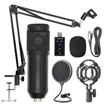 Bm800-kit de microfone de suspensão profissional, conjunto com condensador para estúdio, gravação e transmissão ao vivo (preto) 2024 - compre barato