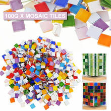 100 g/pacote multi-cor de vidro mosaico telhas material diy mosaico arte artesanato suprimentos quadrados mosaico artesanato materiais 2024 - compre barato