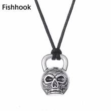 Gothic Skull Halloween Terror Scary Necklace Punk Bone kettlebell Demon Devil Zombie Horror Scary Pendant Gift For Man Jewelry 2024 - buy cheap
