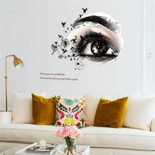 Pegatinas de pared 3D Vivid Eye Bird DIY para decoración de pared de uñas, calcomanías de pared de salón, carteles 2024 - compra barato