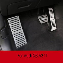 Car Accessories Aluminum alloy For Audi Q3 A3 TT AT Auto Transmission Accelerator Brake Footrest Pedal Pad stickers 2024 - buy cheap