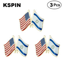 U.S.A & Israel Frendship Lapel Pin Brooches Pins Flag badge Brooch Badges 2024 - buy cheap