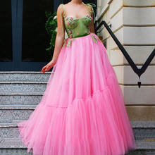Eigtale-Vestidos De Noche rosa y verde, vestido De noche con tirantes finos, flores, De tul, para fiesta, graduación y Graduación 2024 - compra barato