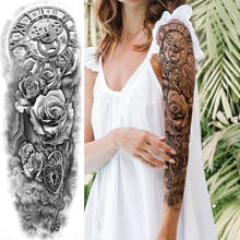 Waterproof Fake Tattoo Stickers Fashion Necklace Flower Temporary Tattoos For Men Women Body Art Full Arm Sleeve Bell Tatoo 2024 - buy cheap