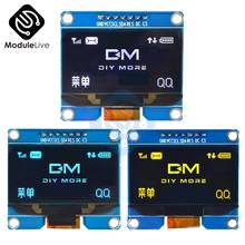 New diymore SPD03017PIN 1.54" OLED LCD Display Module SSD1309 SPI I2C Interface 12864 OLED Screen 3.3-5V for Arduino AVR STM32 2024 - buy cheap