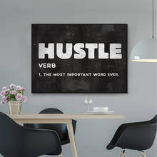Motto Canvas Painting Hustle Artwork Modern Pop Street Art Inspirational Wall Art Canvas Wall Picture for Home Decor 2024 - buy cheap