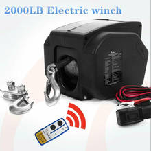 12V 2000 lbs wireless Electric winch  for marine use 2024 - buy cheap