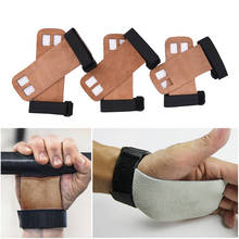 1 pair Grips crossfit gymnastics hand grip guard palm protectors glove Brown Pull up glove  Barbell grip Weight Lifting Glove 2024 - buy cheap
