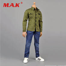 ZY5001 1/6 мужские армейские зеленые пальто и синие джинсовые брюки одежда Костюмные модели для 12-дюймовых экшн-фигурок кукол 2024 - купить недорого