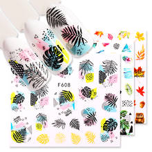 1 Sheet Nail Sticker Flower Leaves Slider Transfer Nail Stickers for Manicur Nail Art DIY Transfer Sticker Nail Art Decoration 2024 - buy cheap