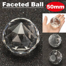 New 50mm Clear Crystal Ball Sphere Faceted Glass Gazing Ball Prisms Suncatcher Home Decor 2024 - buy cheap