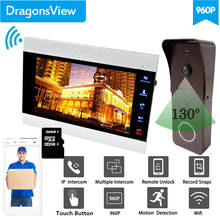 Dragonsview-sistema de intercomunicación para puerta, videoportero inalámbrico con Wifi, Monitor IP de 7 pulgadas, timbre, cámara de desbloqueo, grabación 2024 - compra barato