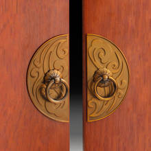 Китайская классическая амбарная ручка на дверь шкафа из цинкового сплава Европейская антикварная дверная ручка для шкафа матовая коричневая фурнитура Аксессуары 2024 - купить недорого