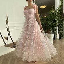 Thinyfull Sparkly Sequined Tulle Baby Pink Prom Dresses Shiny Princess Pocket Evening Dresses Vestidos De Noche 2021 2024 - buy cheap