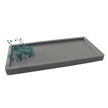 DOLBOVI Dikdötgen, Light Gray, Concrete Tray, Decorative Tray, hand-Made Concrete tray TD123-A tray поднос plateau de service 2024 - buy cheap