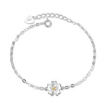 925 prata esterlina pulseiras & pulseiras simples moda alegre flor pulseira pulseira para mulher 2024 - compre barato
