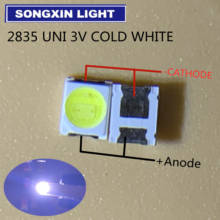 1000 шт. UNI LED подсветка Высокая мощность LED 1 Вт 3 в 1210 3528 2835 холодный белый ЖК Подсветка для ТВ приложения MSL-628KSW 2024 - купить недорого