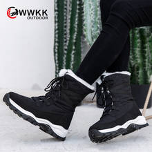 WWKK 2019 г.; модная зимняя обувь; женские кожаные ботинки; женские зимние ботинки на платформе; Теплая обувь на меху со шнуровкой на плоской подошве; Лидер продаж; большие размеры 2024 - купить недорого
