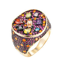 Zlxgirl jewelry Luxury brand women's Wedding Cubic Zircon rings Engagement Dubai Punk Bridal Top Finger Rings 2024 - buy cheap