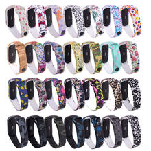For Mi Band 4 Strap Waterproof Colorful Flowers Silicone Replacement Bracelet For Mi Band 3 4 Watch strap Smart Accessories 2024 - buy cheap