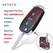 Keyecu Upgraded Flip Remote Key Fob for Ford Explorer Focus Edge Escape Ranger Mustang Flex for Mercury for Lincoln CWTWB1U331 2024 - buy cheap