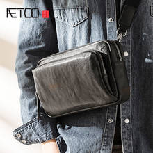 Aetoo bolsa de mão em couro masculina, bolsa com cabeça de couro multifuncional, grande capacidade, casual 2024 - compre barato