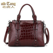 OLD TANG Elegant Big Shoulder Bag for Women 2021 Luxury Crocodile Pattern Handbags Designer Large Capacity Tote Bag Sac A Main 2024 - buy cheap