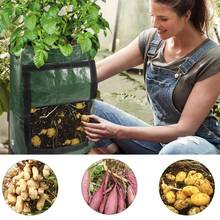 Potato Grow Bags DIY Vegetable Planter Thickened PE Cloth Garden Planting Flower Pot Pouch Breathable Vertical Glow Bag 2024 - buy cheap