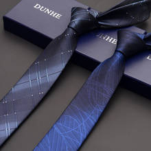 Corbatas de seda de boda para hombres, corbata delgada de 6cm, diseñadores de marca, 2,36 pulgadas, color negro, con caja de regalo 2024 - compra barato