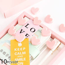 10pcs/lot Pink Love Heart Clip , Mini Pink Spring Clips for Wedding / Photo Clip 2024 - buy cheap