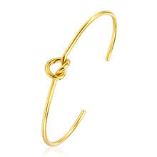 Todorova Trendy Round Circular Open Knot Cuff Bangle Bracelets For Women Stainless Steel Gold Color Jewelry Armband Pulseiras 2024 - buy cheap