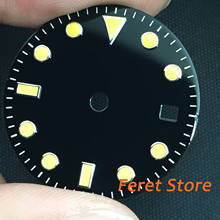 28.5mm black Dial yellow Marks dial Fit Miyota 8215 8205 Mingzhu 2813 3804 Movement p68 2024 - buy cheap