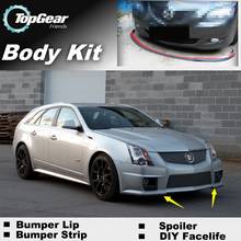 Bumper Lip Deflector Lips For Cadillac ATS 2012~2019 Front Spoiler Skirt For TopGear Friends to Car Tuning / Body Kit / Strip 2024 - buy cheap