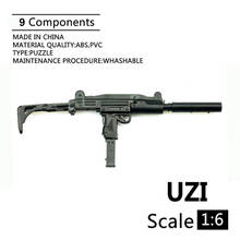 1:6 UZI Submachine Gun Plastic Assembled Firearm Puzzle Model For 12" Soldiers Action Figure Military Weapons Building Blocks 2024 - buy cheap