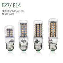 E27 LED Lamp E14 Corn Bulbs SMD5730 220V Light 24 36 48 56 69 72LEDs Chandelier Candle LED Light For Home Decoration Ampoule 2024 - buy cheap